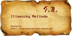 Illavszky Melinda névjegykártya